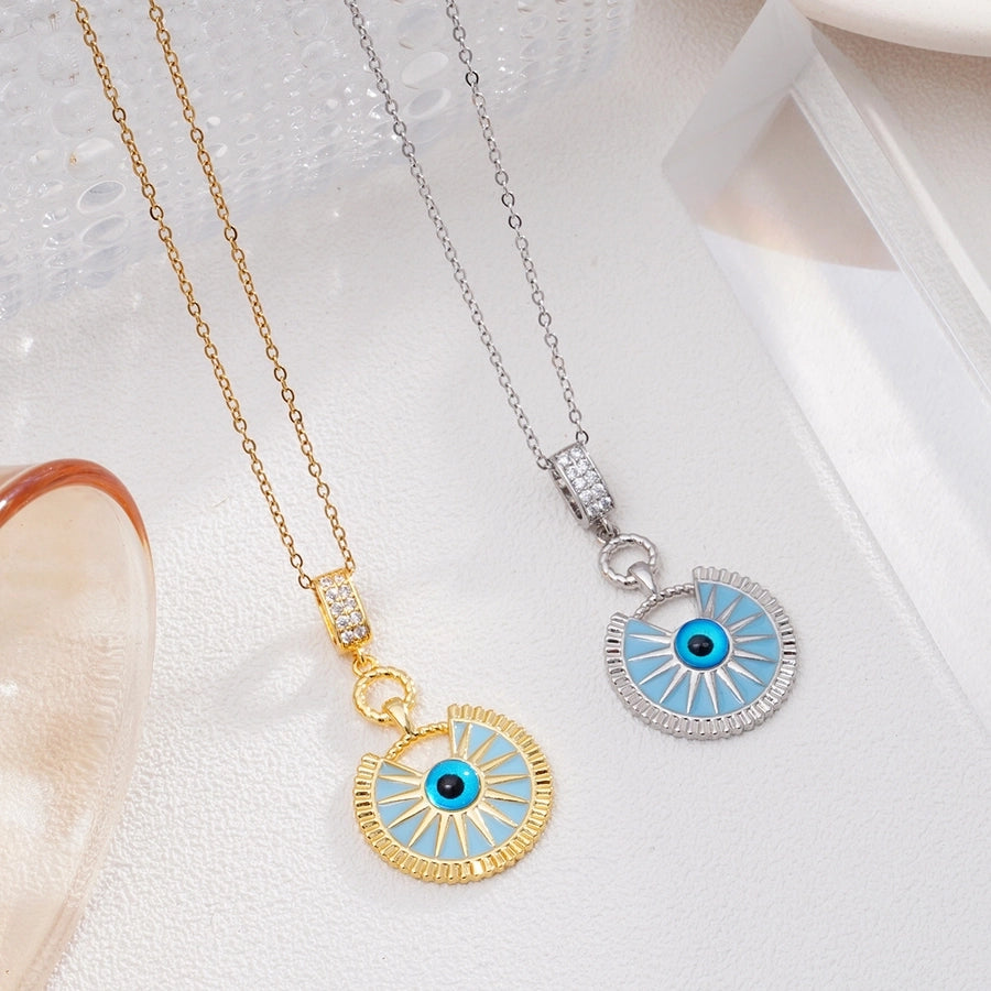 Jewelry Glam Lady Sexy Eye 304 Stainless Steel Copper Pendant Necklace