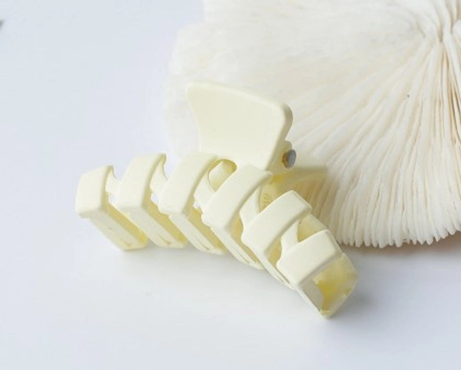 simple style solid color arylic stoving varnish hair claws 1 piece