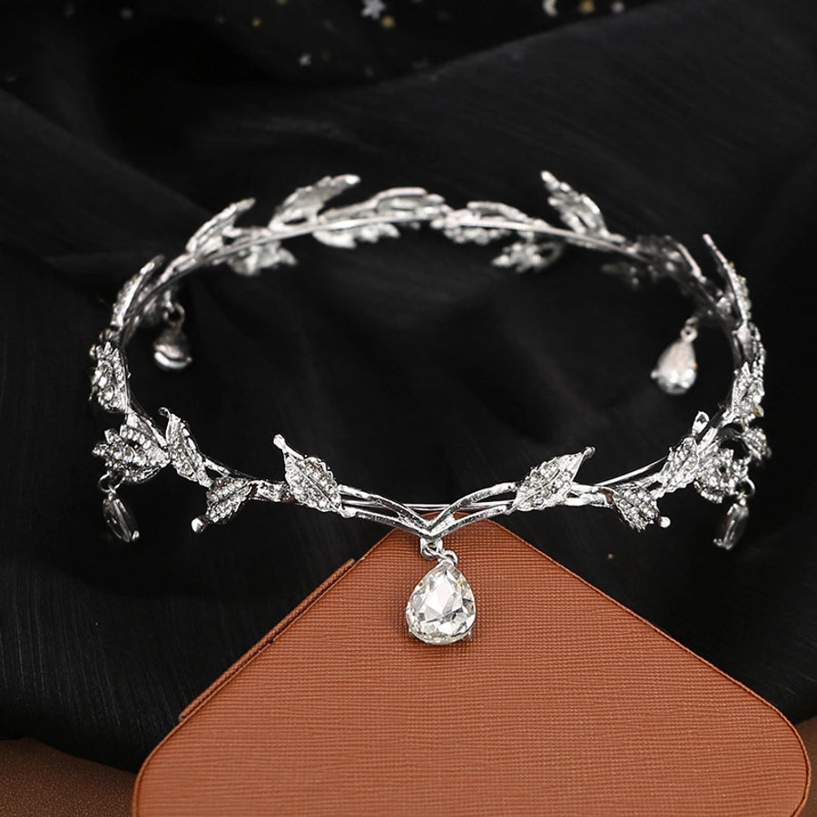 Korean-style eyebrow pendant wedding headdress bridal jewelry alloy rhinestone headband crown princess hair accessories wedding accessories