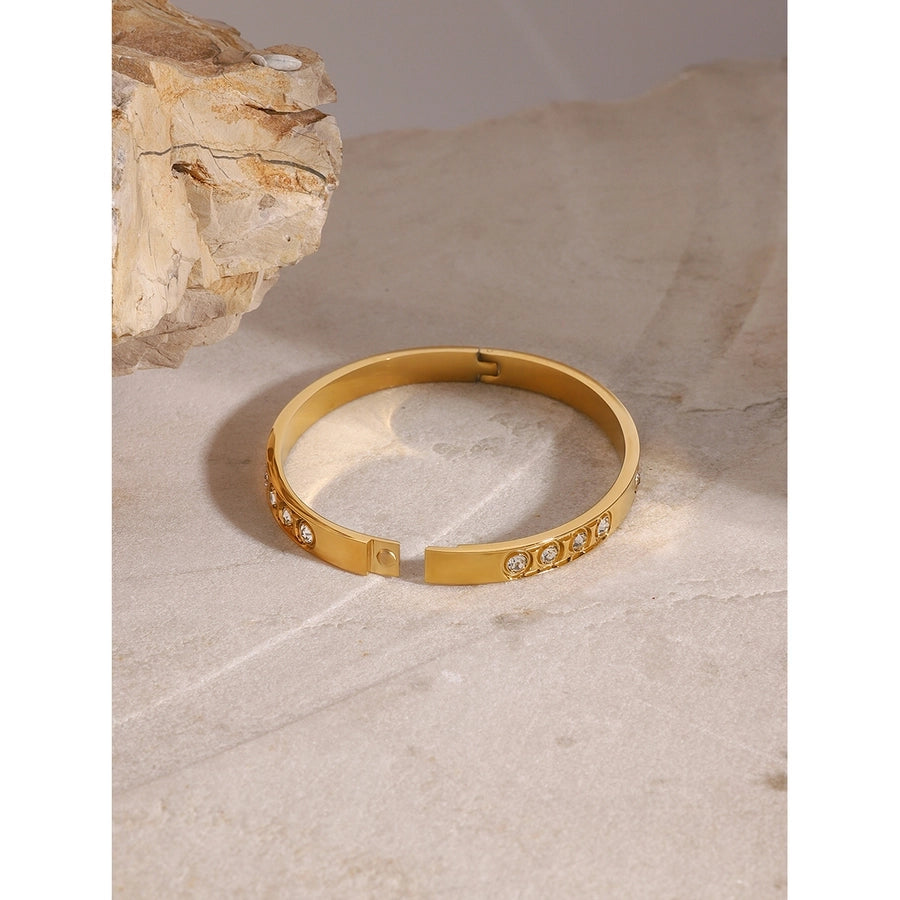 Casual Simple Style Round 304 Stainless Steel Bangle In Bulk