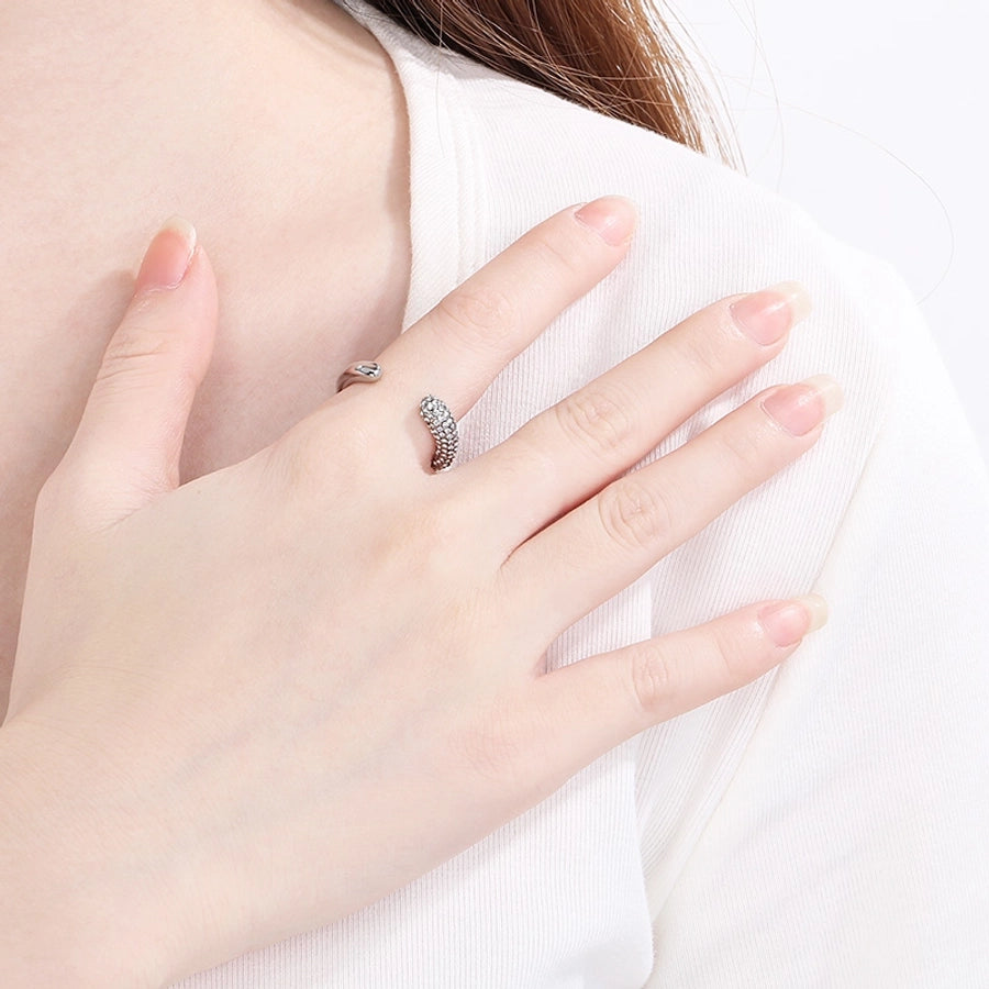 Jewelry Vintage Style C Shape 304 Stainless Steel 18K Gold Plated Open Rings