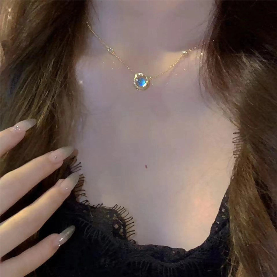 Copper Plating Geometric Pendant Necklace