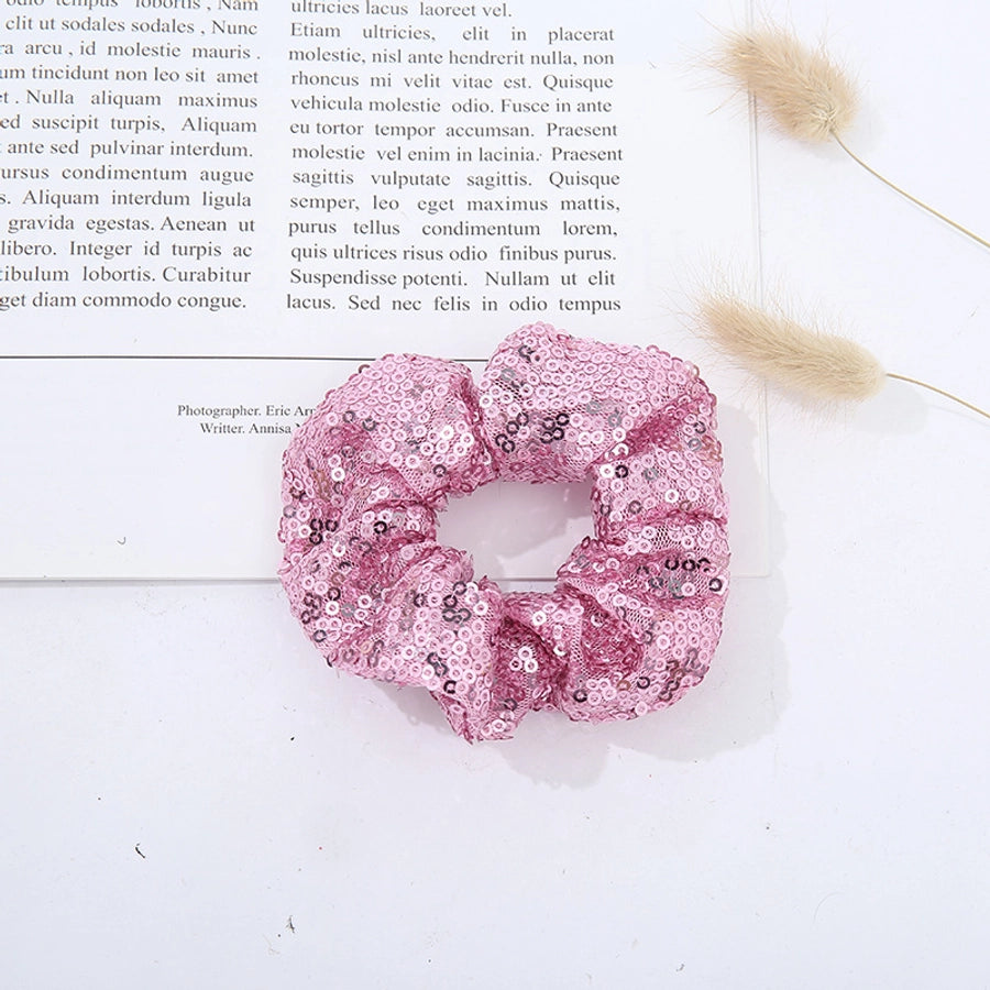 popular sequin hair ring double-sided sequin plate hair ponytail rubber band fashion ladies mesh hair ring hair accessories