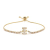 Copper Inlay Letter Zircon Bracelets