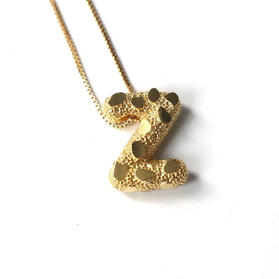 Jewelry Simple Style Classic Style letter Copper Pendant Necklace