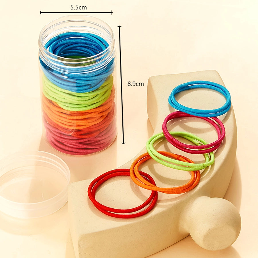 casual simple style solid color elastic band hair tie rubber band