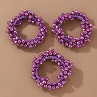 Women's Fairy Style Sweet Simple Style Round Imitation Pearl Beaded Artificial Pearls Hair Tie