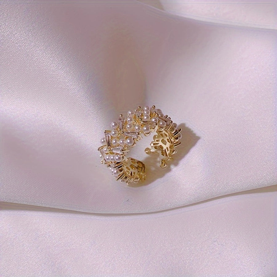 Copper Geometric Copper Rings