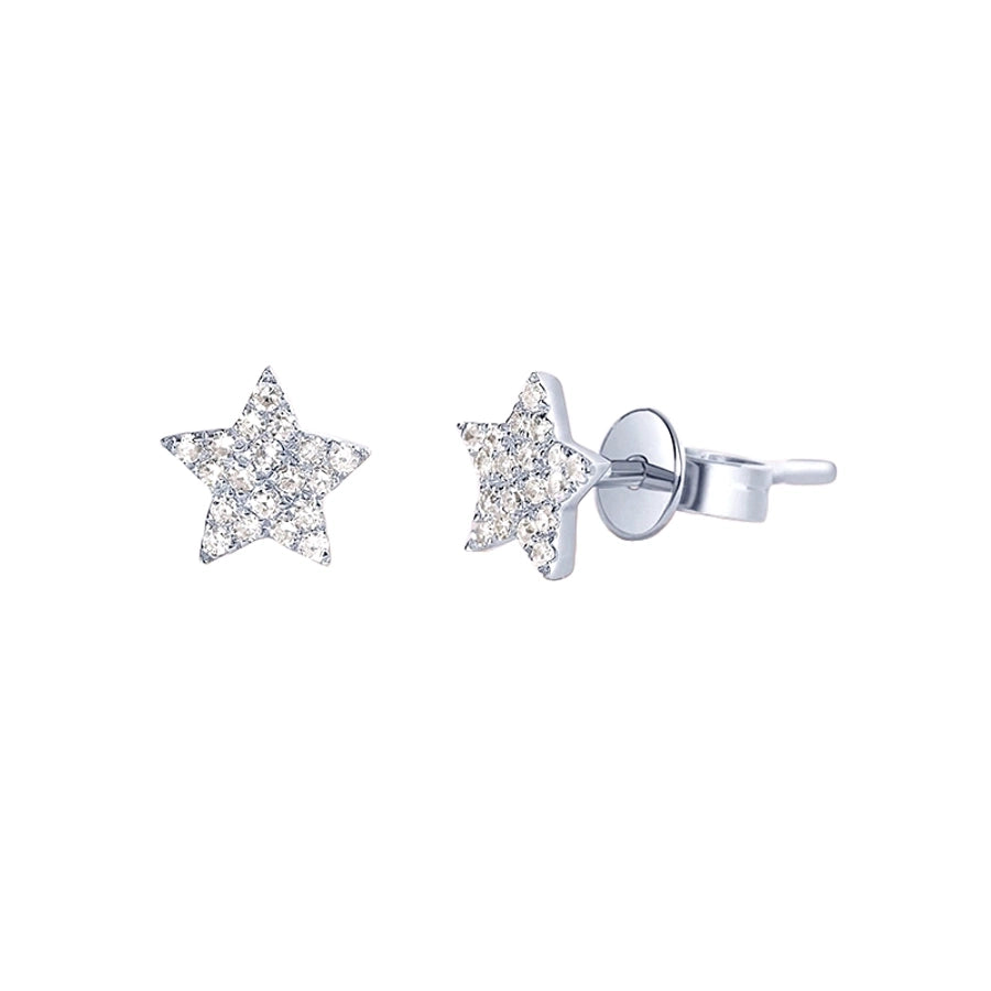 1 Pair IG Style Star Brass Zircon Ear Cuffs Ear Studs