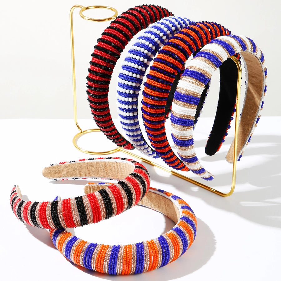 Women's Casual Vacation Classic Style Round Beaded Alloy Cloth Beaded Beads Hair Band