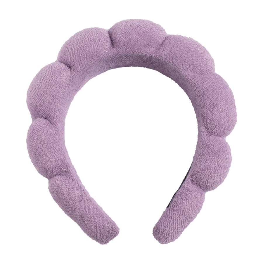 simple style color block towel velvet hair band