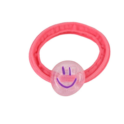 Kid'S Cute Smile Face Plastic rubber band Hair Tie