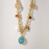 Jewelry Simple Style Classic Style Commute Rainbow Star Heart Shape 304 Stainless Steel Acrylic 18K Gold Plated Enamel Inlay Double Layer Necklaces