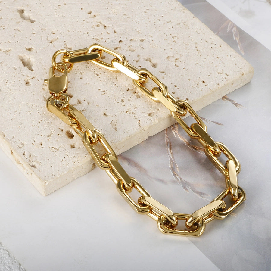 Jewelry Simple Style Geometric 304 Stainless Steel Bracelets Necklace