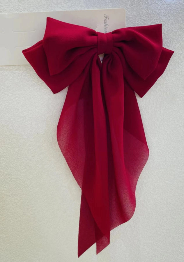 fairy style lady bow knot cloth hair clip