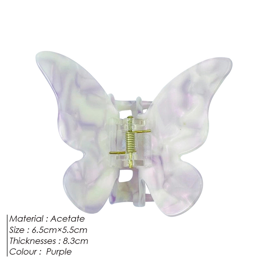 Women's Fairy Style Sweet Artistic Butterfly Acetic acid sheets Hair Claws