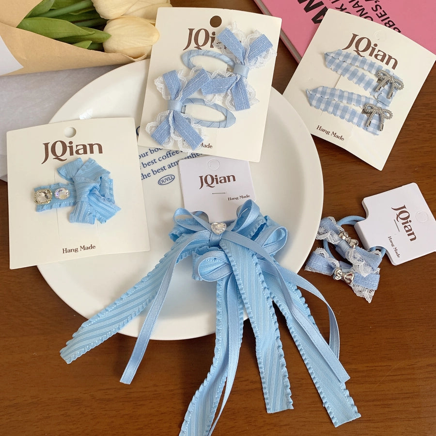 Women's IG Style Sweet Bow Knot Cloth Hair Clip