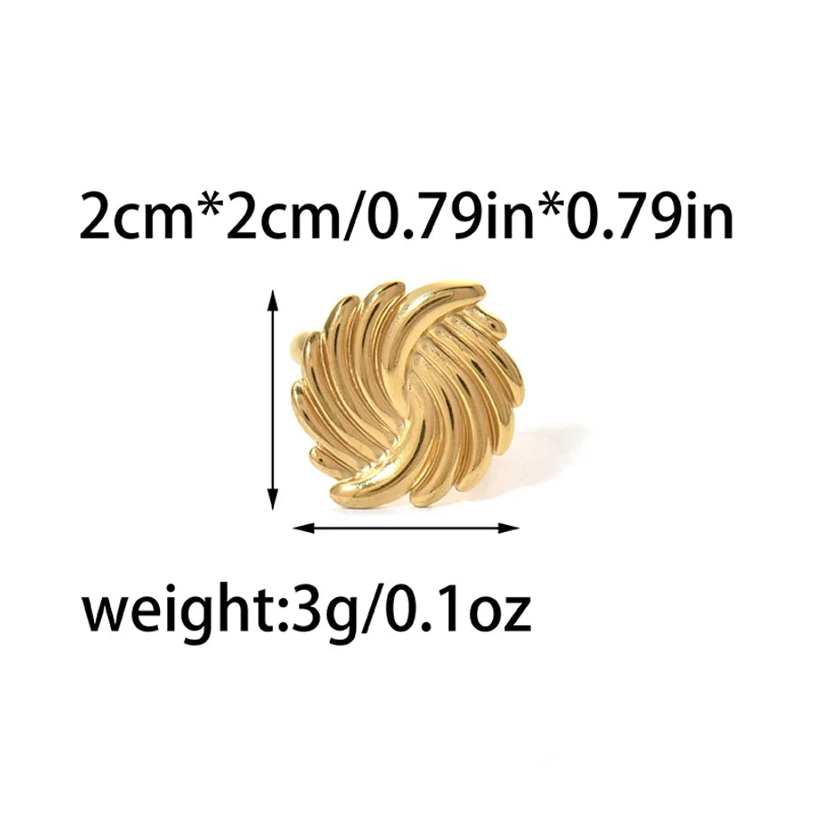 Jewelry Casual Simple Style Classic Style Irregular 304 Stainless Steel 14K Gold Plated Rings Earrings Jewelry Set