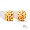 1 Pair Retro French Style Classic Style Geometric Flower 304 Stainless Steel Artificial Pearls 18K Gold Plated Imitation Gold  Ear Studs