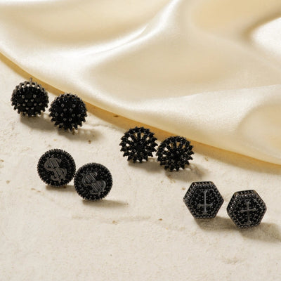 1 Piece Hip-Hop Retro Streetwear Geometric Inlay Copper Zircon Rhodium Plated Ear Studs