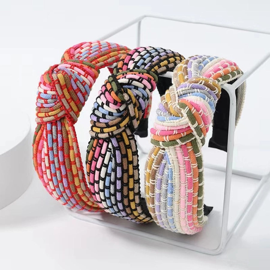 retro stripe cloth hair band