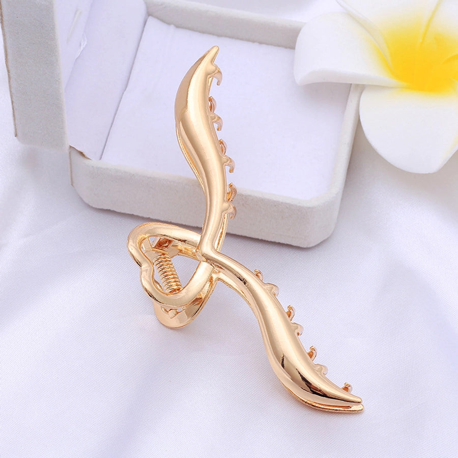 Women's net red hair clip large plate alloy grip women's back head butterfly shark clip hairpin