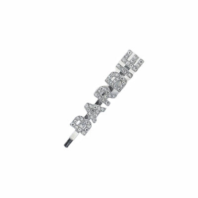 elegant sweet letter alloy plating inlay rhinestones hair clip