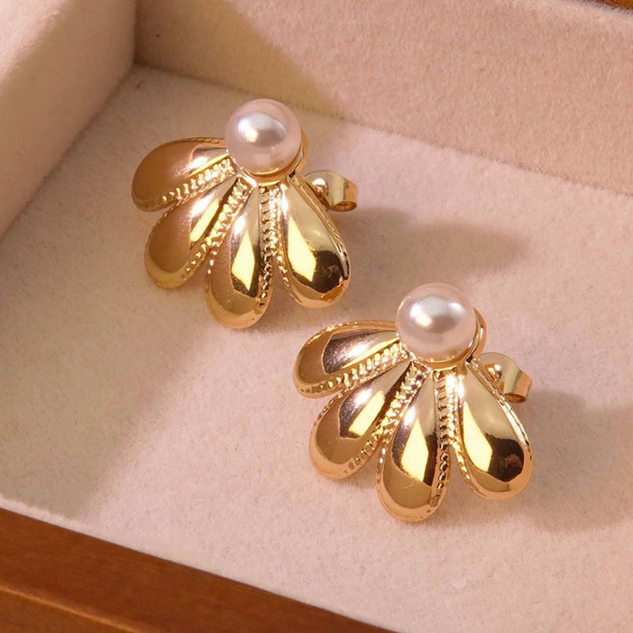 1 Pair Elegant Simple Style Flower 304 Stainless Steel Ear Studs