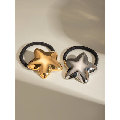 Women's Casual Classic Style Pentagram 304 Stainless Steel Hair Tie