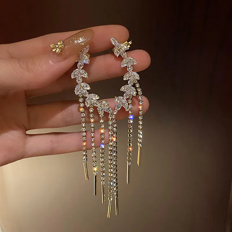 1 pair retro geometric heart shape bow knot alloy rhinestones drop earrings