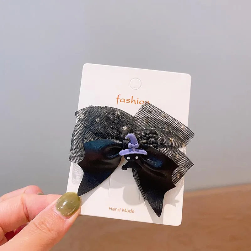 Halloween Cool Style Girl'S Pumpkin Cat Ghost Felt Hair Clip