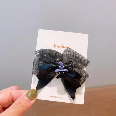 Halloween Cool Style Girl'S Pumpkin Cat Ghost Felt Hair Clip