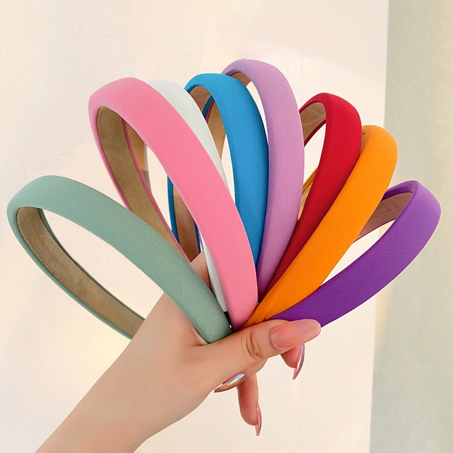 fashion candy color solid color sponge wide-sided headband