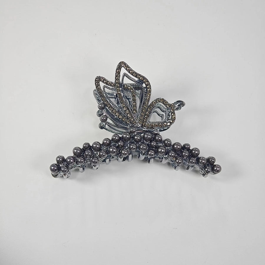 Women's Simple Style Classic Style Butterfly Alloy Inlay Pearl Hair Claws