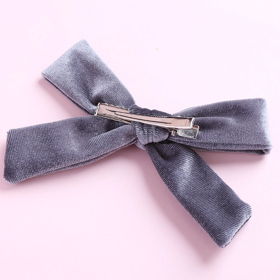 fashion bow knot flannel hair clip