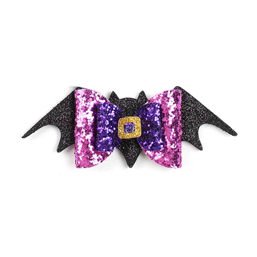 Girl'S IG Style Cool Style Pumpkin Spider Bow Knot Cloth Sequins Hair Clip