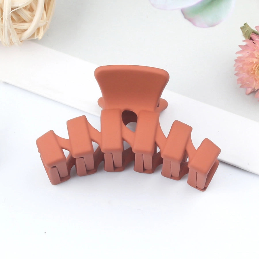 simple style solid color arylic stoving varnish hair claws 1 piece