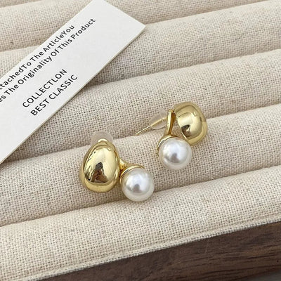 1 Pair Elegant Lady Geometric Heart Shape Plating Alloy Drop Earrings Ear Studs