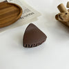 autumn and winter new milk tea coffee grasp clip elegant temperament hair claw back head hair grasp ins simple hair accessories