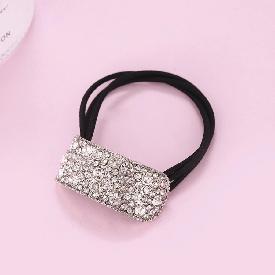 Women's Simple Style Classic Style Solid Color Alloy Cloth Inlay Zircon Hair Tie