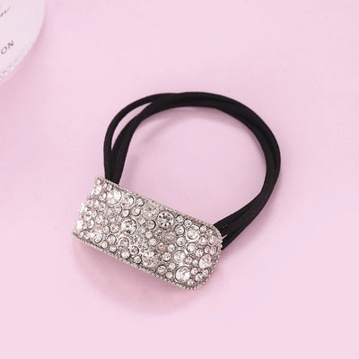 Women's Simple Style Classic Style Solid Color Alloy Cloth Inlay Zircon Hair Tie