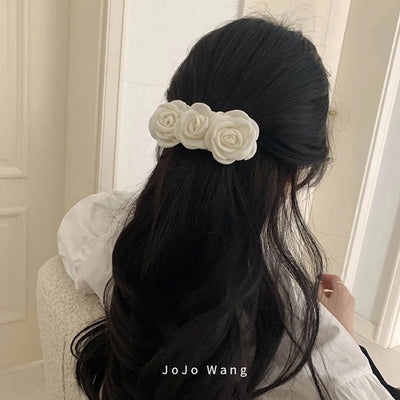 sweet flower cloth epoxy hair clip hair tie 1 piece