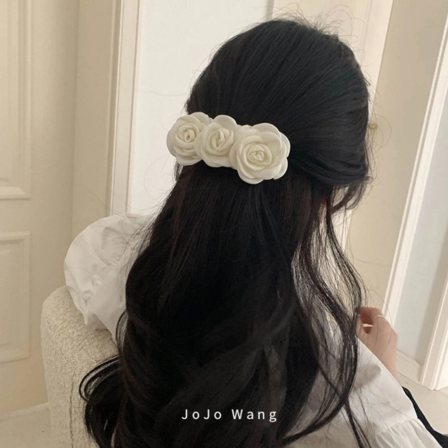 sweet flower cloth epoxy hair clip hair tie 1 piece