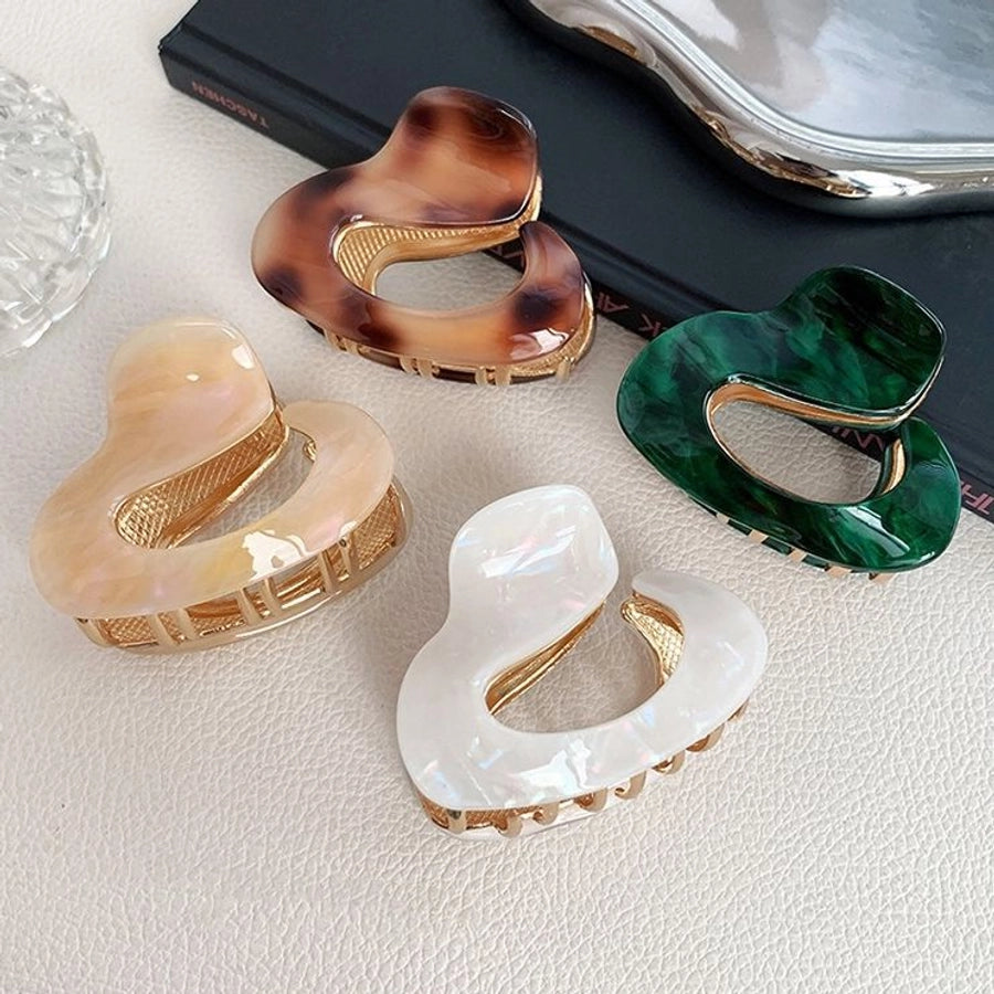 women's elegant retro solid color acetic acid sheets hair claws