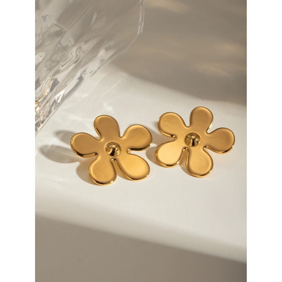 1 Pair Sweet Flower 304 Stainless Steel Ear Studs
