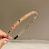 Women's Simple Style Shiny Solid Color Artificial Crystal Diamond Hair Band