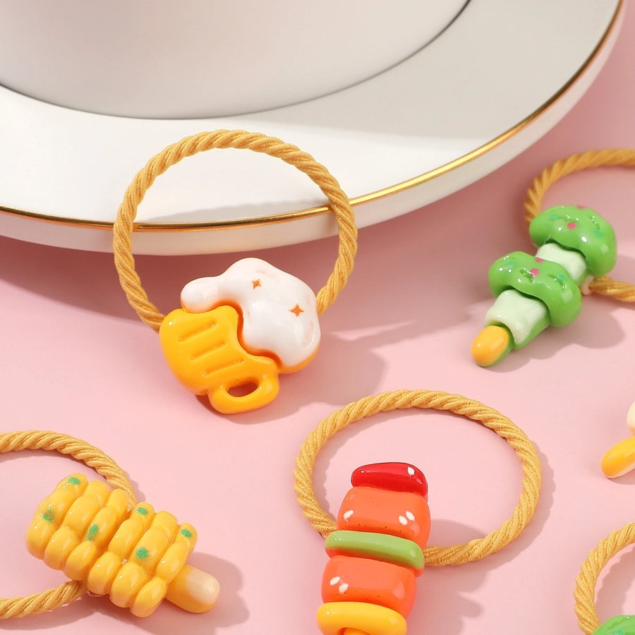 Kid'S Cute Vegetable Resin Hair Tie