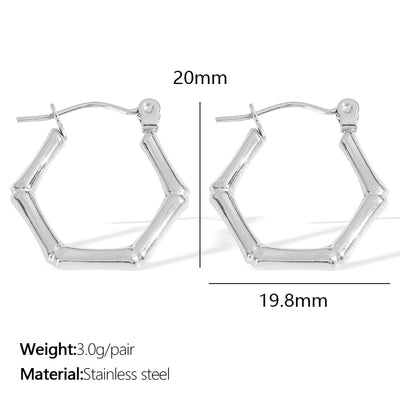 Jewelry IG Style Elegant Simple Style Geometric 304 Stainless Steel 18K Gold Plated Polishing Rings Earrings