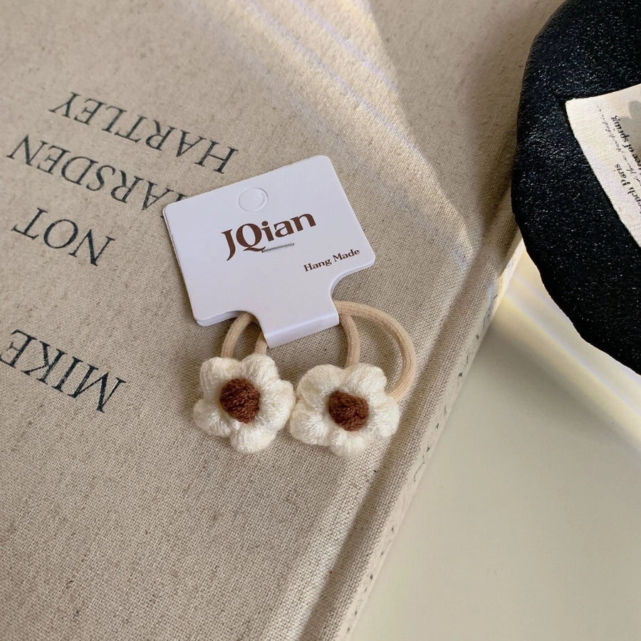 Milk Coffee New Autumn and Winter Cute Flower Hair Clip Hairpin Side Shredded Hair Bangs Clip Children's Hair String Hair Accessories Headdress for Women