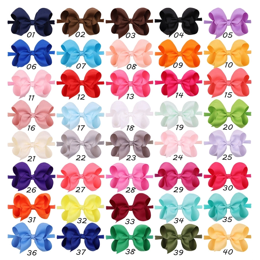 2337 20 color bubble flower headband new children bow nylon hair band  baby hair accessories